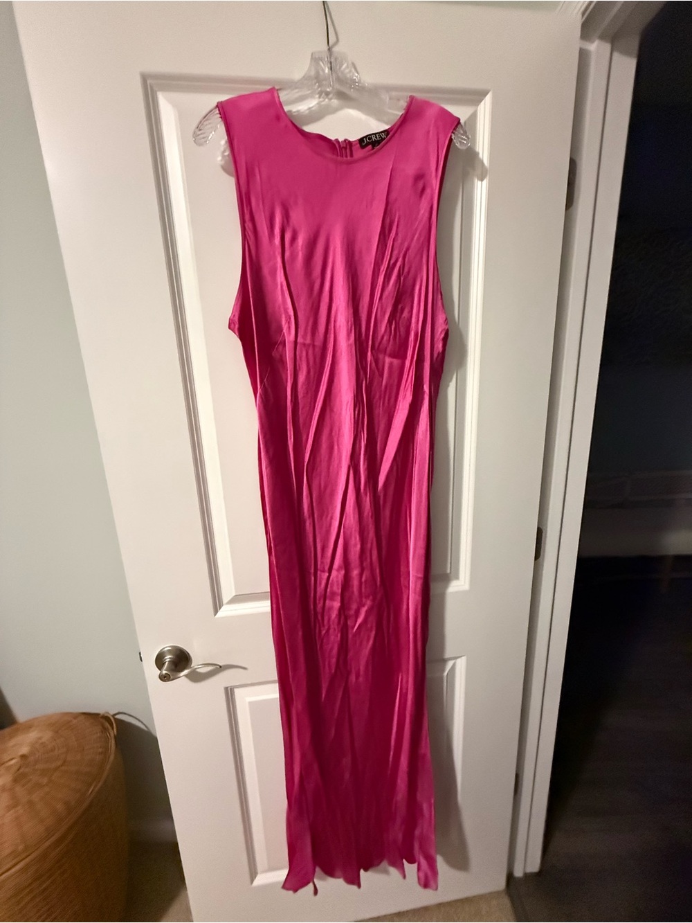J. Crew Sleeveless Hot Pink Maxi Dress